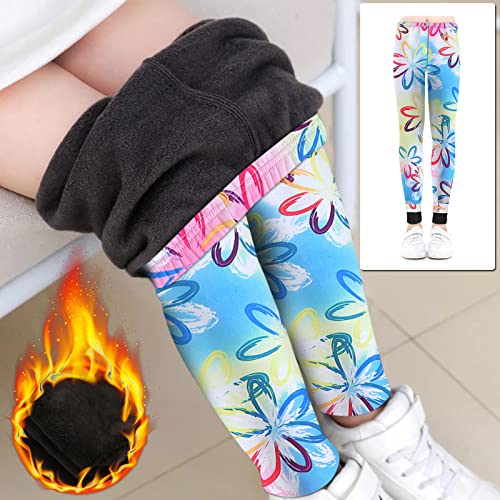 Baby Boys Girls Winter Warm Fleece Lined Leggings Stretchy High Waisted Active Sweatpants Fleece Lined3