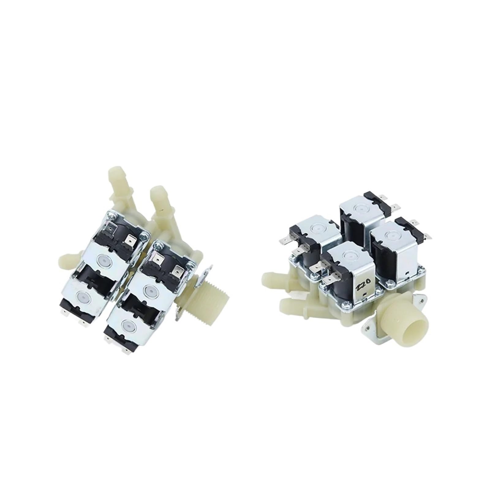 Válvula solenoide G3/4 de 4 vías normalmente cerrada entrada de agua eléctrica AC 220V de plástico