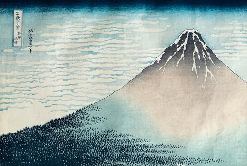 Tableau Toile Vues du Mont Fuji Hokusai décoration murale 60x90cm