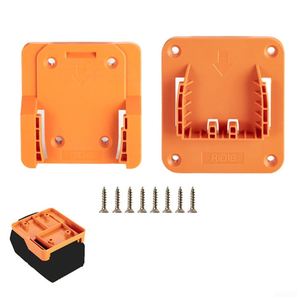 FACULX Battery Hanger For Ridgid And 18V Tools, Plastic Drill Rack Set, Space-Saving Storage For Garage And Workshop Organisation, Yellow(3 SET) — view 6