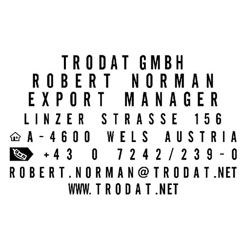 Trodat Printy 4927 typo tekststempel om zelf te vervangen, zelfkleurend, 8-regelig, afdrukkleur zwart - Image 3