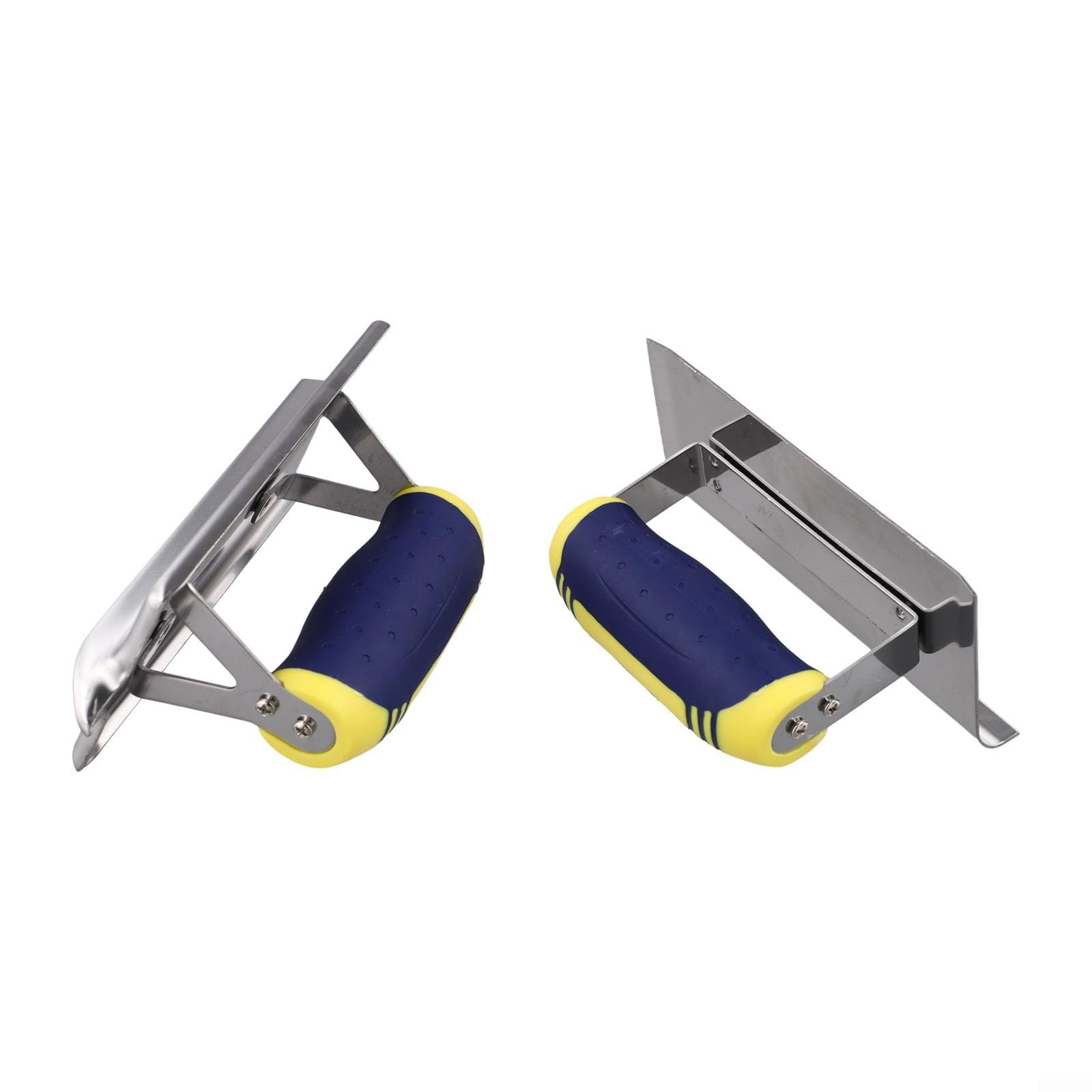 Lot de 2 outils de rainurage en acier inoxydable pour bordure de finition en plâtre, ciment et rainures propres, 80 x 50 mm à 150 x 80 mm (courbé+)