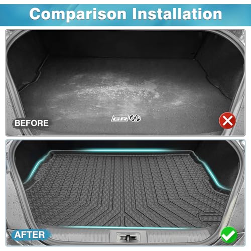 Image of Mixsuper Cargo Liner for 2022-2025 Toyota GR86 / Subaru BRZ All Weather Cargo Mat Rear Trunk Liner Tray Black
