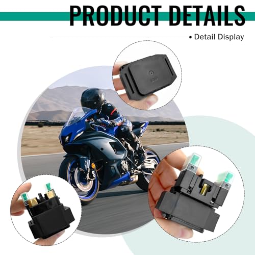 Image of Starter Solenoid Relay Compatible with Yamaha YFM 350 400 450 660 Raptor 350 660 Grizzly 450 350 400 660 Kodiak 400 450 Bruin 250 350 Wolverine 350 450 Big Bear 250 400