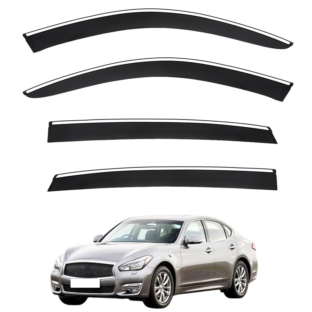 QOEMRHELT 4pc Set In-Channel Wind Deflectors, for INFINITI Q70 (Y51) 2013-2023 Window Visors Rain Guards Vent Visors Rain & Sun Protection,Car Accessories