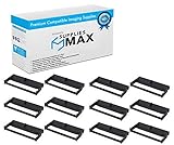 SuppliesMAX Compatible Replacement for NCR 7167/7168/7186 Black P.O.S. Printer Ribbons (12/PK) (127035_12PK)