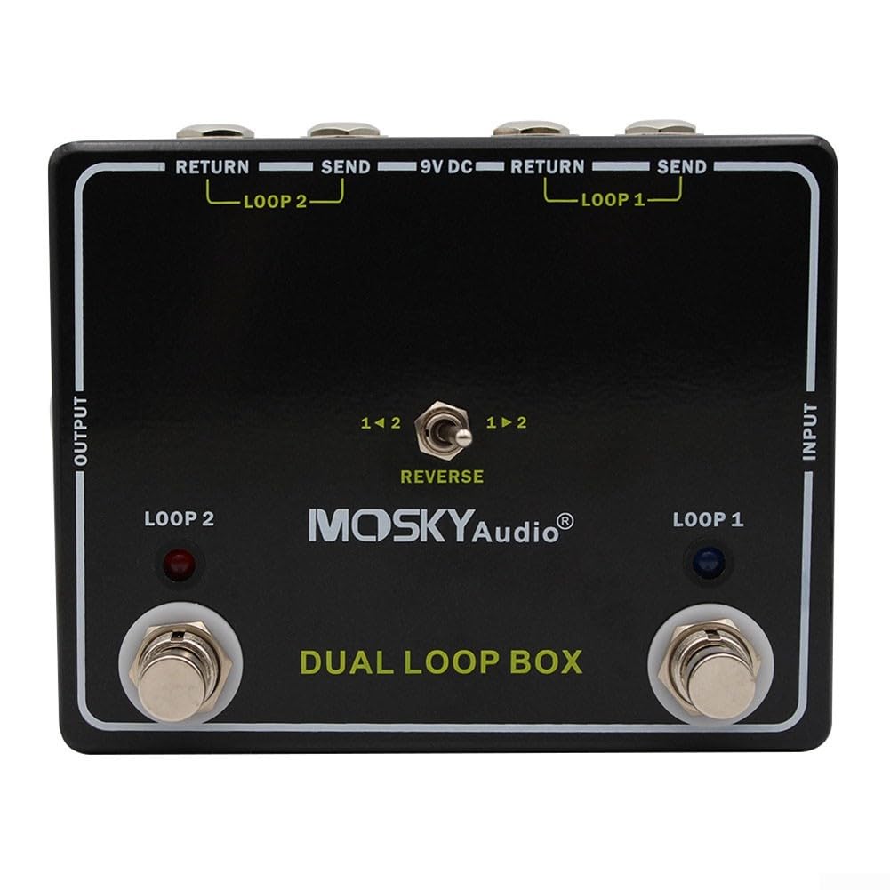 Zilimontt Guitarra Looper, Pedal de efectos de bucle de guitarra,Pedal de afinador Looper, Máquina de bucle de guitarra,Pedal de bucle de guitarra eléctrica para guitarras y bajo teclado