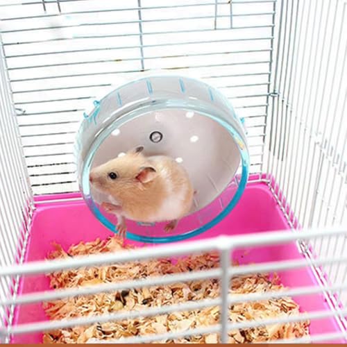 Hamsterrad,Hamstertrainingsrad,Silent Hamster Rad,Transparent Laufrad Hamster Leise Hamster Spielzeug,Hamster Sport Zubehör aus Kunststoff,Für Hamster,Hamster,Mäuse und andere kleine Haustiere,12cm