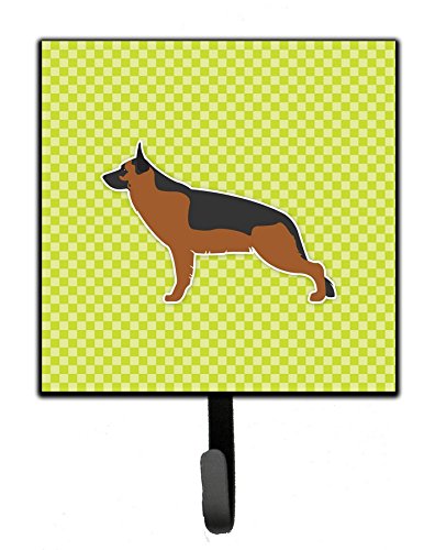 German Shepherd Checkerboard Green Leash or Key Holder