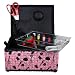 SINGER 07276 Sewing Basket with Sewing Kit Accessories, Pink & Black