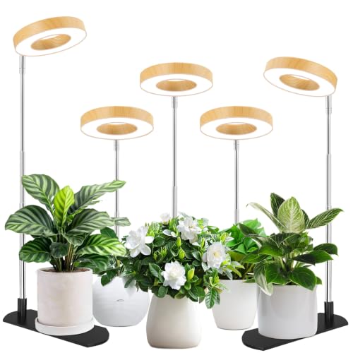 Image of LBW Grow Lights for Indoor Plants, Full Spectrum Halo Grow Light with Base