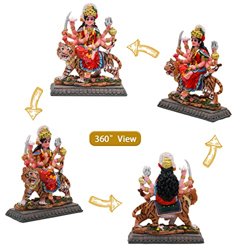 Estatua pequeña de Maa Durga 4.1 pulgadas miniatura 5