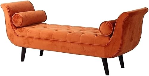 Taburete de almacenamiento para sofá banco de terciopelo para ventana banco tapizado para dormitorio sala de estar banco de cama taburete de asiento