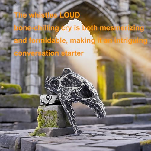 Screaming Aztec Death Whistle at High Decibel, The Dinosaur Skull Shape Authentic Human Scream Sound Death Whistle (Dinosaur Skull)