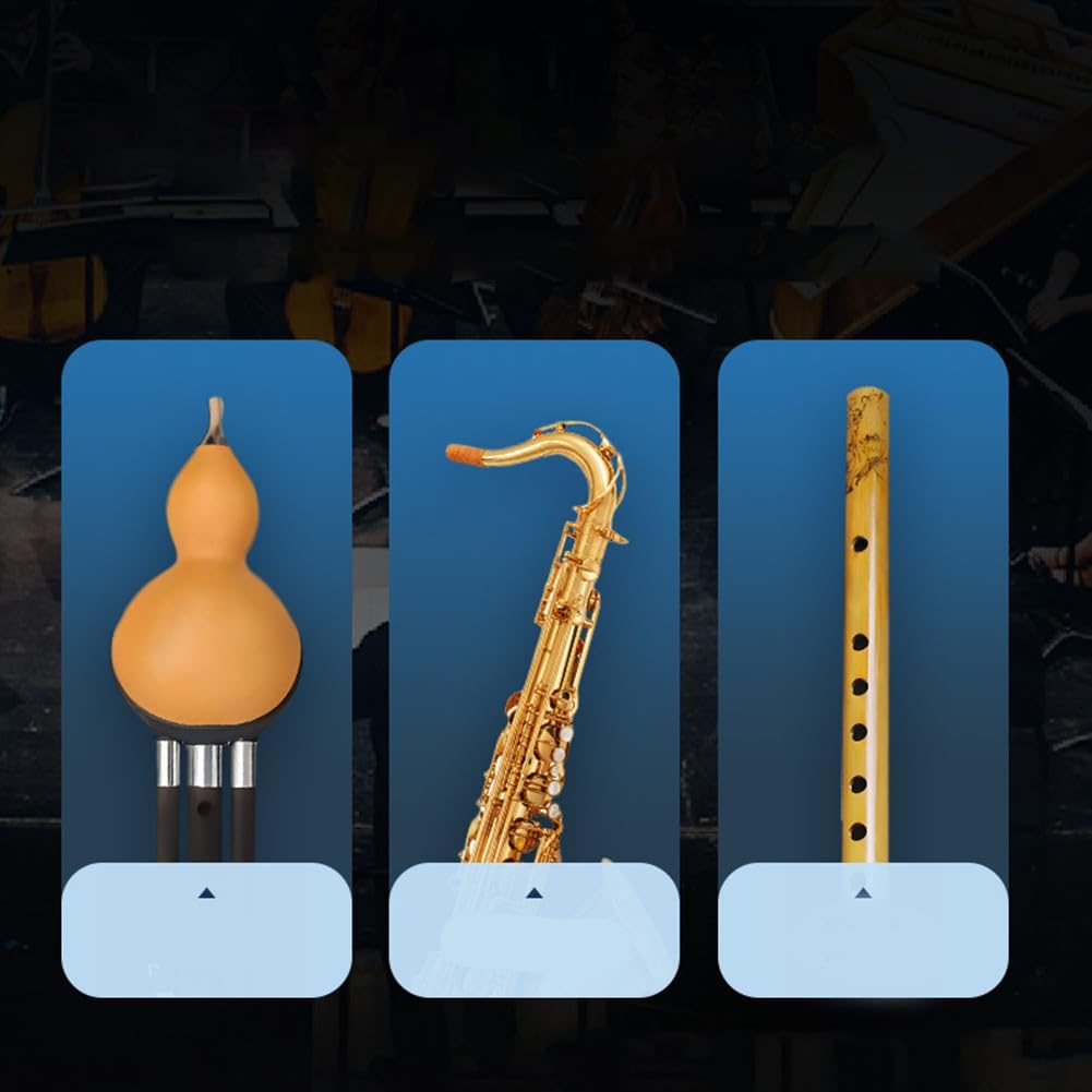 Lecreatekit Saxofón eléctrico de flauta soplante, 12 tonos con pantalla LED y salida midi, instrumento de viento electrónico transponible para interpretación musical