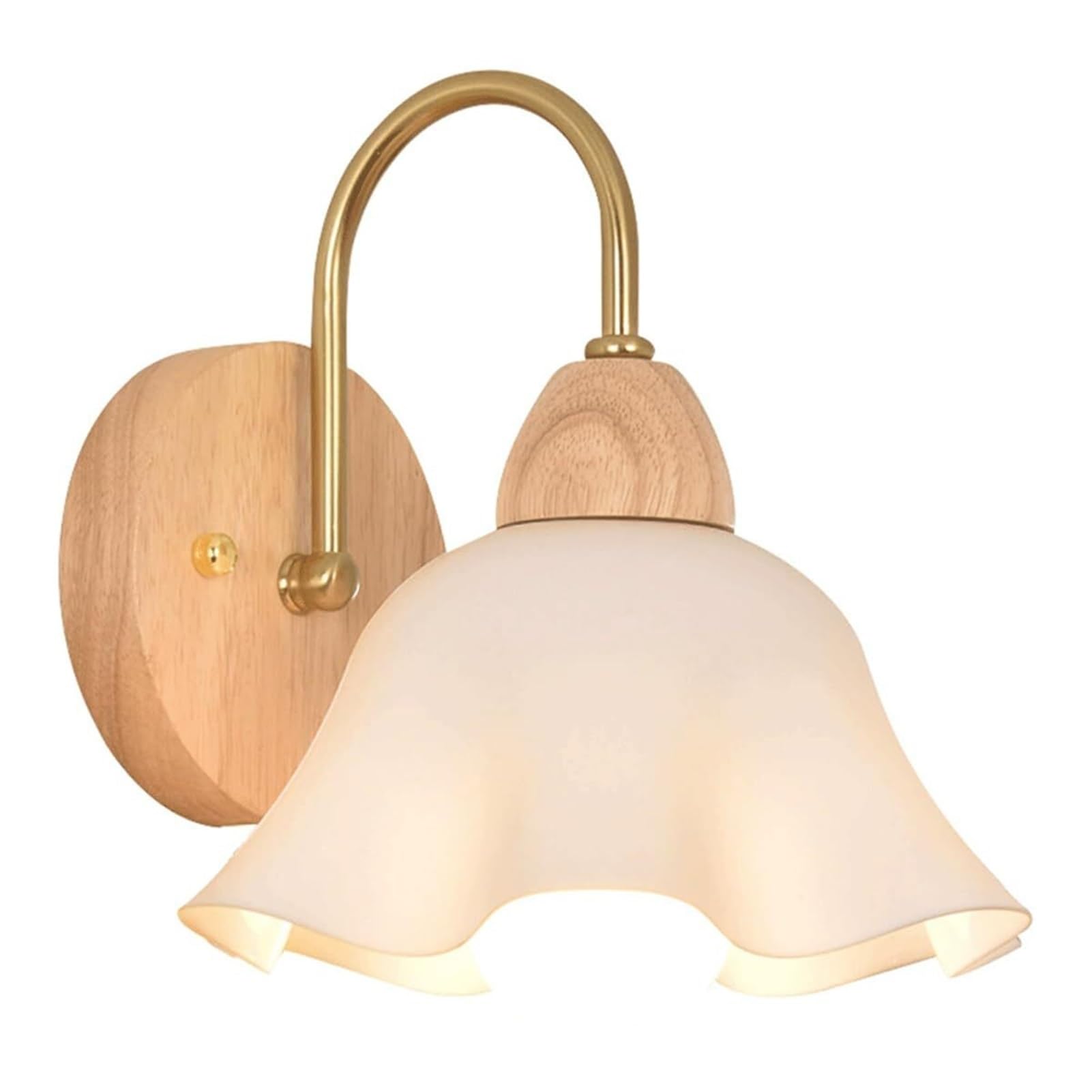 KBUUKYYXouy Scandinavian Elegant Wall Light Lamp Sconce Fixture Stylish Acrylic Lampshade Vanity Light Creative Metal Art Decor E27 Base Hardwired for Bedroom Living Room Bedside