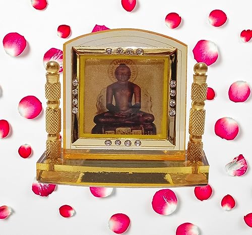 Estatua Mahavir Ji para Auto y Hogar 3.5x3.5 pulg