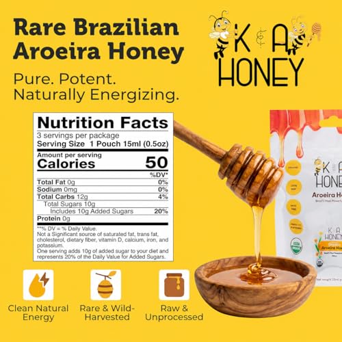 K&A Honey Packets - Pack de 3 porciones de miel pura orgánica miniatura 2