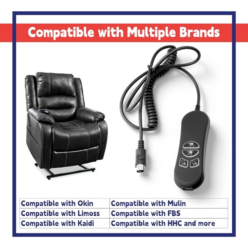 Télécommande rétroéclairée avec port USB 5 broches pour moteur de fauteuil - 3