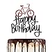 Bicycle Happy Birthday Cake Topper, Kids Boy Girl Sport Themed/Bike Theme Bday Party Decorations