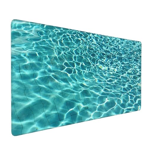 Tapis de bureau antidérapant pour piscine de jeu avec bords cousus fins