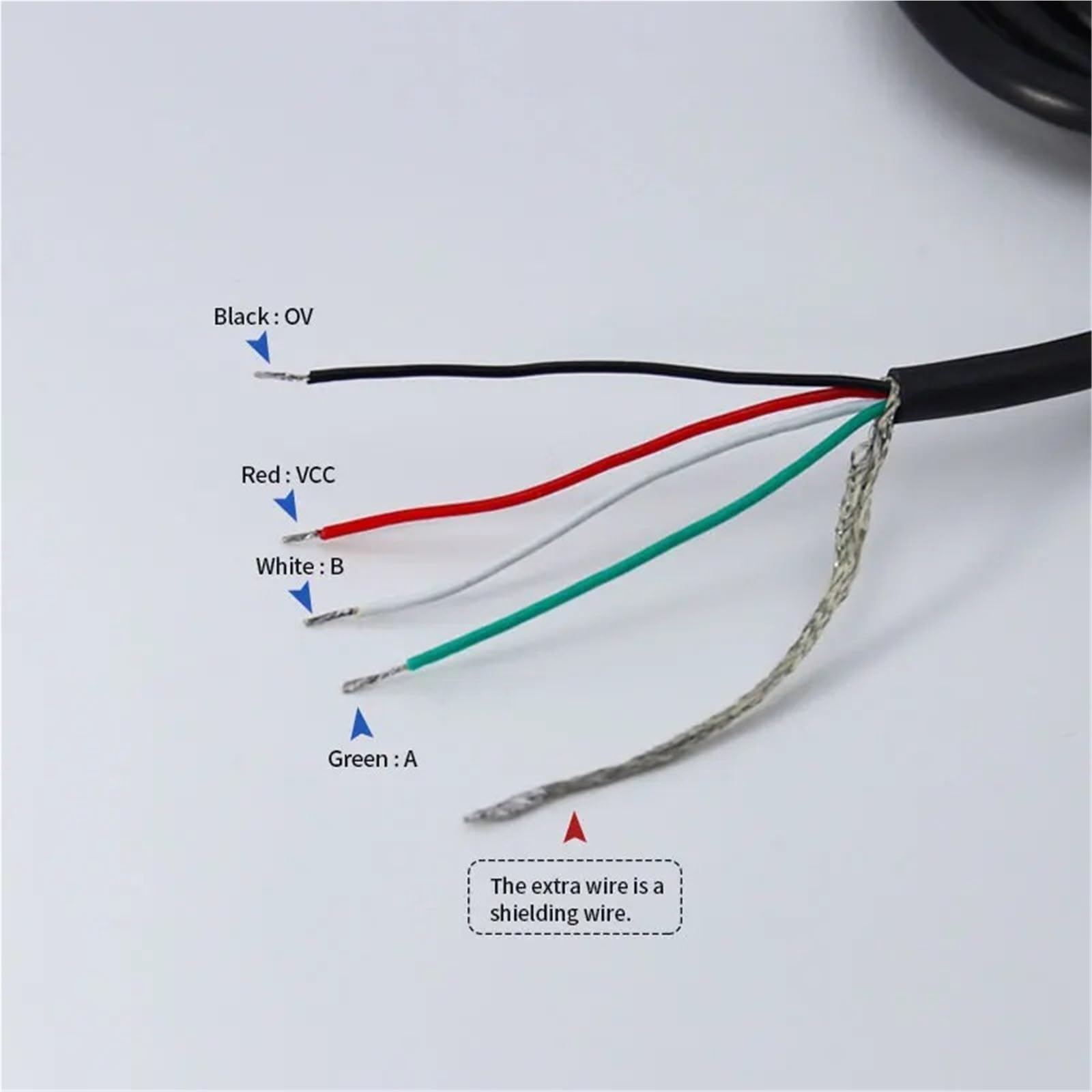 Encoder rotativo incrementale fotoelettrico 100/200/360/400/500/600P Uscita a collettore aperto NPN bifase AB Encoder rotativo ottico(400PR,Push pull output PNP,Input 8-24v)