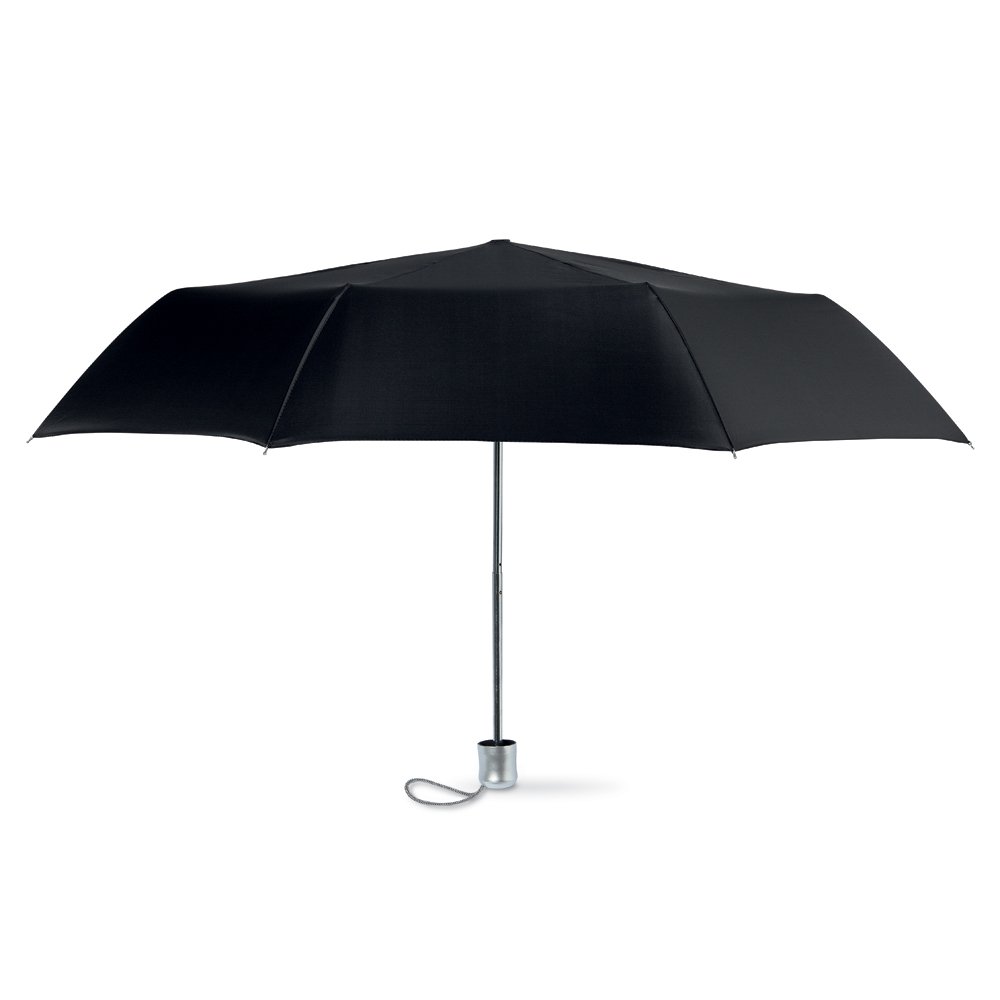 eBuyGB Mini Folding Compact with Pouch, Manual Opening Stick Umbrella, 94 cm, Black