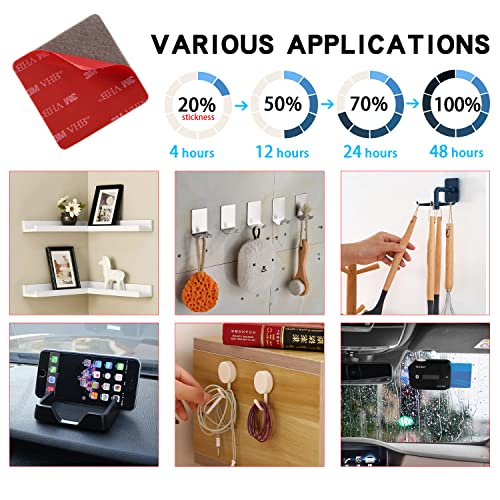 Hstech 2Inch Round Double Sided Tape Heavy Duty, 3M Vhb Mounting Tape Pad Sticker Strong Adhesive Tape Waterproof Foam Tape For Indoor And Out Wall, Door, Car, Home Decoration（15Pcs） #TOP3