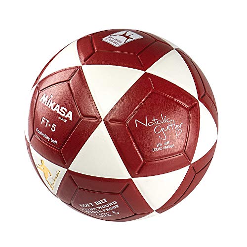 Bola de Futevôlei FT-5 Branca e Vermelha Natalia Guitler Mikasa