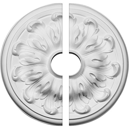 Image of Ekena Millwork CM08MU2-01500 7 7 /8 inchOD x 1 1 /2 inchID x 1 /4 inchP Millin Ceiling Medallion, Fits Canopies up to 2 inch, 2 Piece
