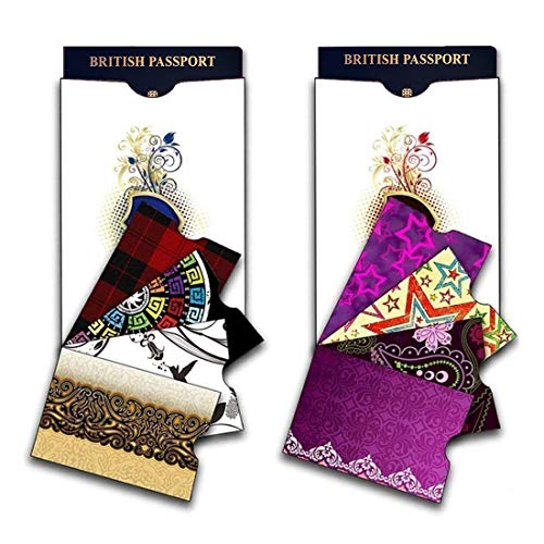 Preisvergleich Produktbild ULTRICS RFID Schutzhülle, NFC Blocking kartenhalter 8 kreditkartenschutz 2 Reisepass Kartenhüllen tüv geprüft Kompatibel mit EC Karte Mastercard Personalausweis Brieftasche und Geldbörse