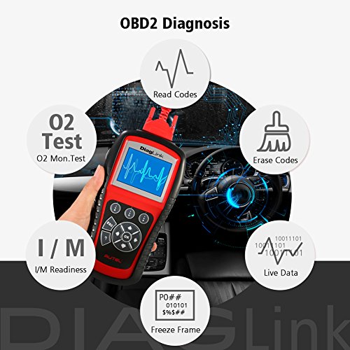 Autel Diaglink OBDII Code Reader Full Systems Diagnostic Scanner DIY Version of MD802 for Engine/Transmission/ABS/SRS/EPB/Oil Reset Service - Image 3
