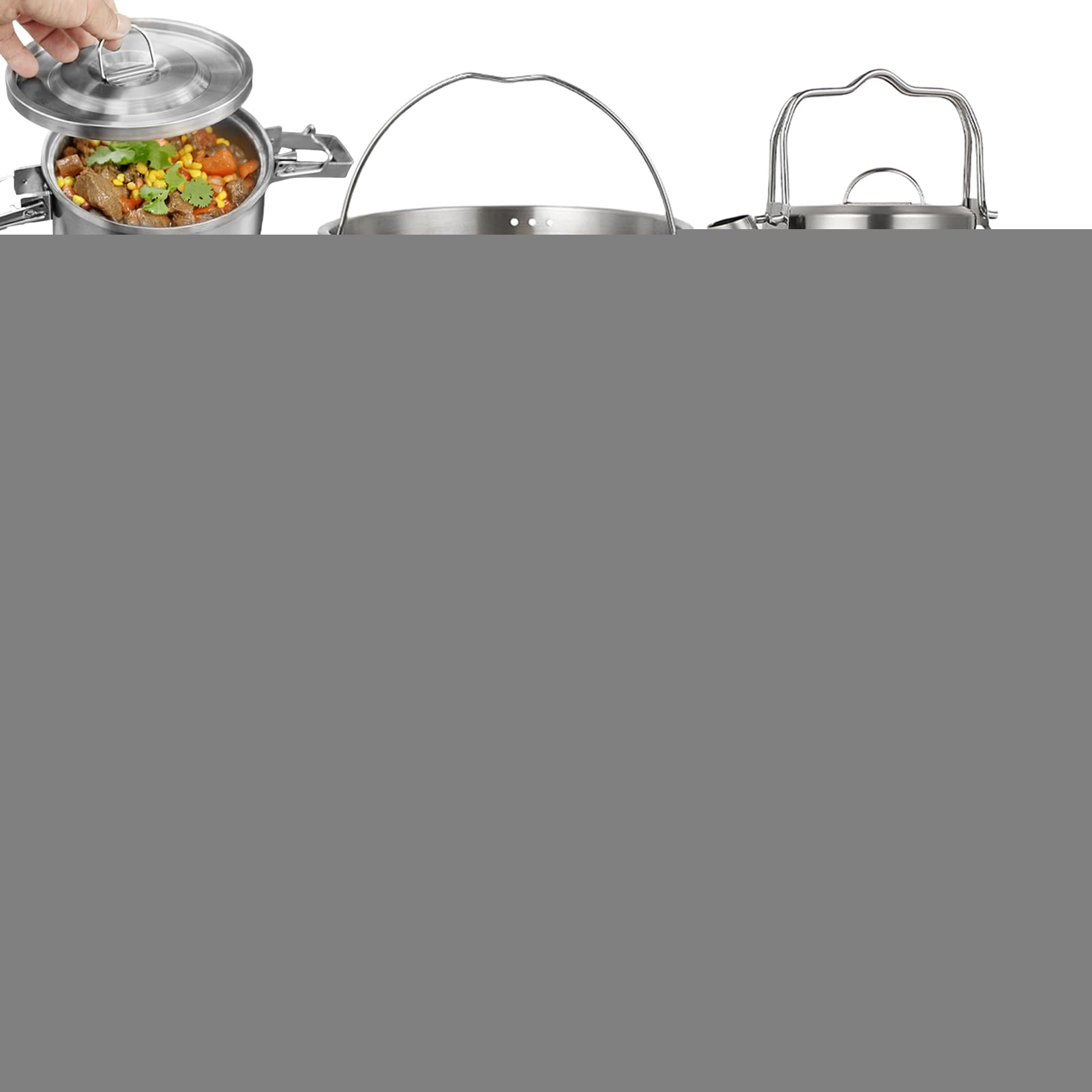 Set Cucina Da Campeggio Set Pentole Per Escursionismo | Leggere per Escursionismo Viaggio Famiglia Picnic Zaino in Spalla