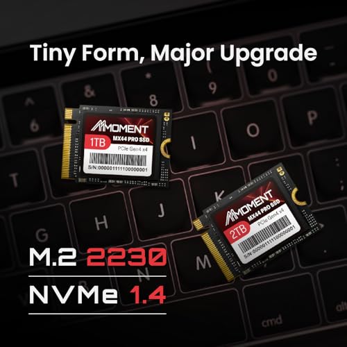 MMOMENT MX44 PRO 1TB M.2 2230 NVMe SSD PCIe Gen4 x4 / PCIe 4.0 内蔵SSD 最大読込 約5000MB/s・最大書込 約4700MB/s｜M.2 2230対応デバイス用 ストレージ拡張