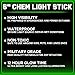 PartySticks Green Glow Sticks Emergency Chem Lights (6