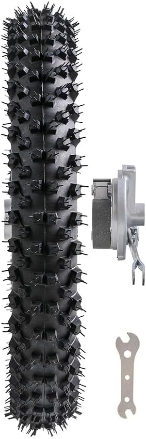 60/100-12 Front Wheel Assembly for Dirt Bike – 12" Tire on 1.4x12 Rim with Inner Tube, Fits 12mm Axle Drum Brake Pit Bikes CRF50 XR50 SSR 50cc 70cc 90cc 110cc Baja DR49 Off-Road Replacement Wheel