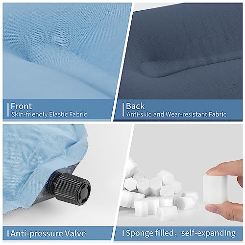 Naturehike Portable Automatic Inflatable Camping Pillow with Storage Bag Inflate Quickly For Neck and Waist Support Ergonomic Travel Pillow Suitable for Camping/Traveling/Hiking/Backpacking - Image 4