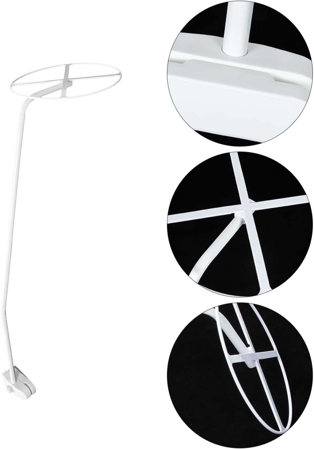 Kisangel Crib Canopy Rack Mosquito Net Pole with Clip-on Support Bracket for Baby Bed Nursery Mosquito Protection Accessory