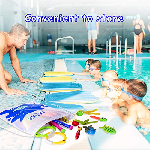 Joyjoz 30Pcs Diving Pool Toys Underwater Summer Swimming Pool Toys for Kids Teens and Adults Included Diving Sticks & Rings; Pirate Treasures; Octopus; Fish Toys and Torpedos Gift Set Bundle