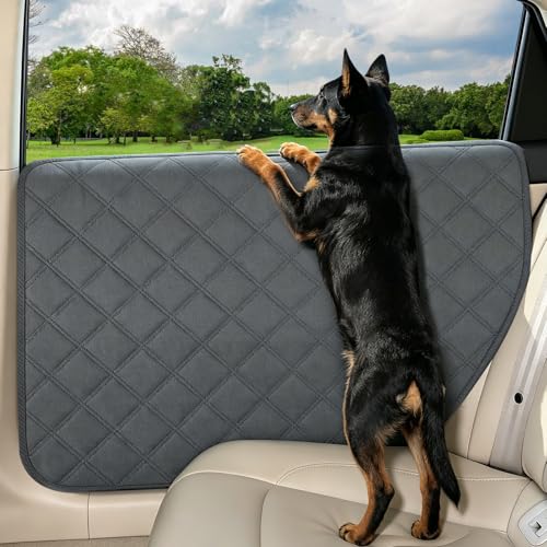 Instraella Dog Car Door Protector, 2 Pack Car Door Covers for Dogs, Anti-Scratch Car Door Protector, Waterproof 600D Oxford Fabric, Secure Fit for Cars, Compact SUVs