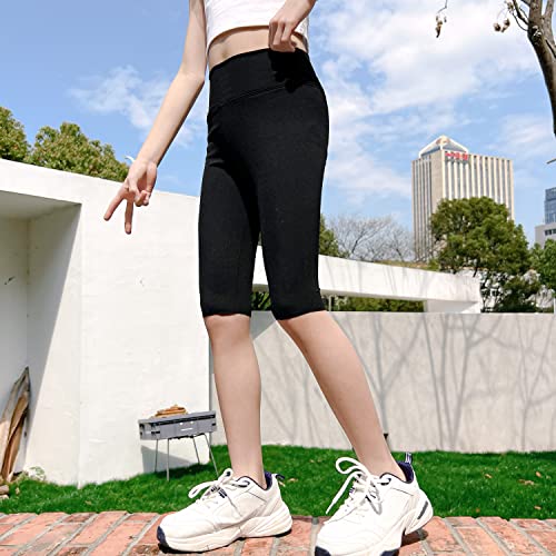 JYCPFLIT Leggings atléticas para meninas – Calça infantil de cintura alta elástica para atividades a