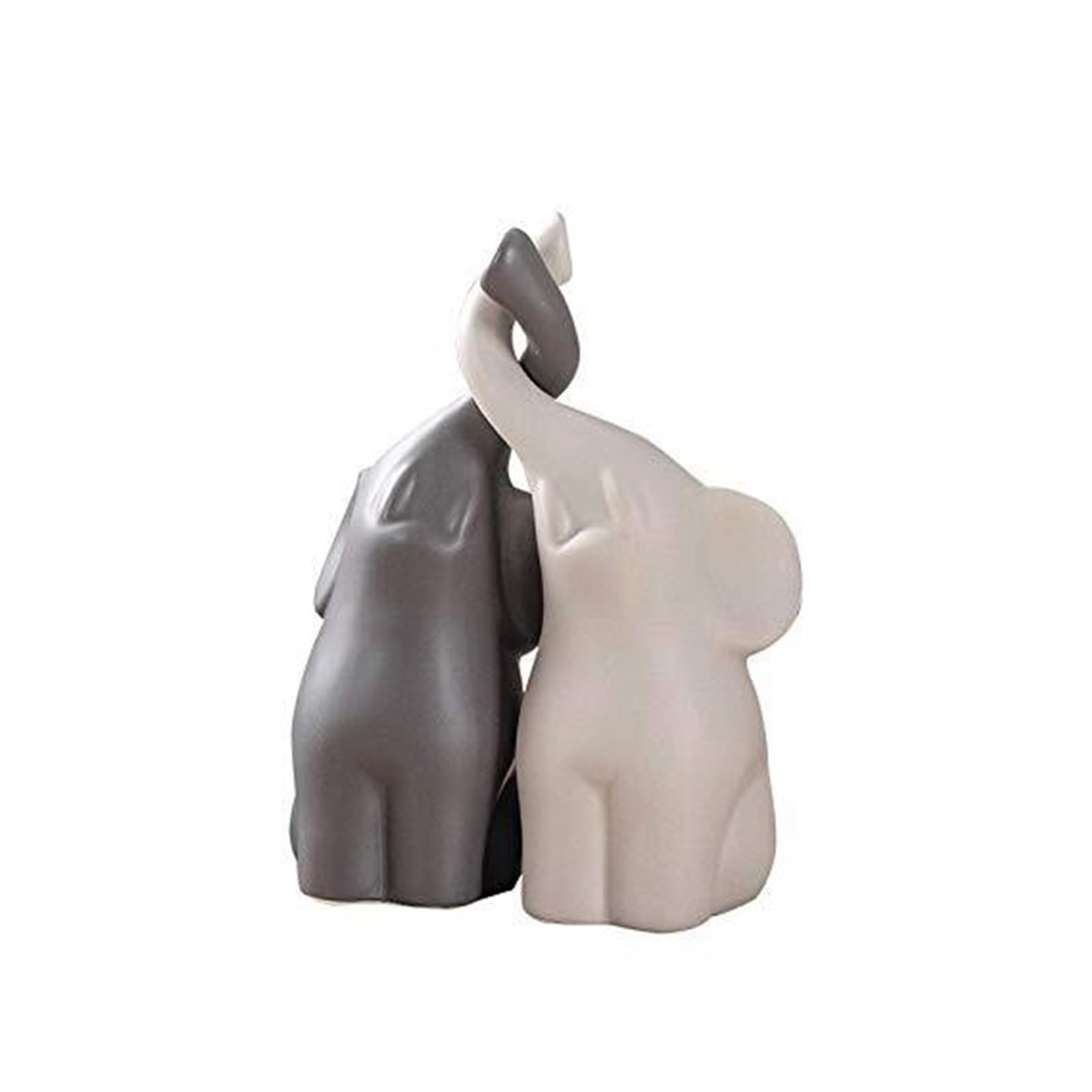 Figurines d'éléphant en céramique : sculpture chic faite main pour salon