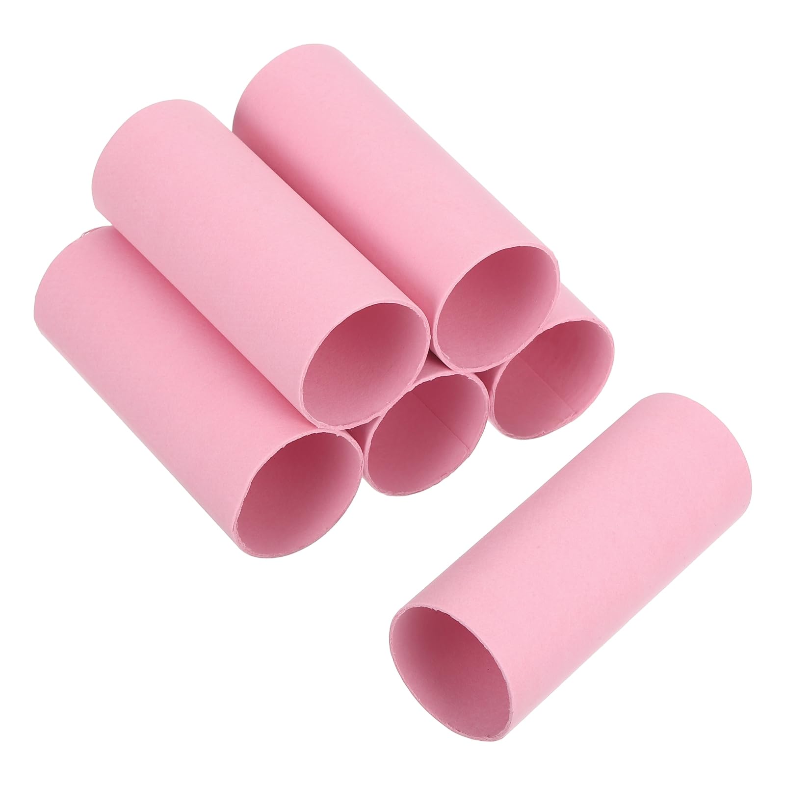 sourcing map 6 Pack Cardboard Tubes for Crafts, Toilet Paper Rolls Corrugated Cardboard Roll for Painting, Drawing, Art Supplies, DIY Projects, 3.94x1.58 Inches,Light Pink