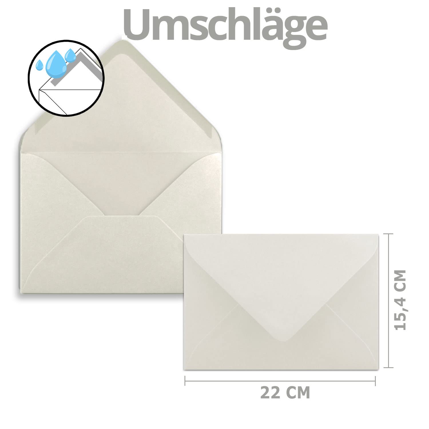 Set de 100 tarjetas de Navidad XL DIN A5 con diseño de árbol de Navidad y estrellas – Tarjetas plegables con sobres a juego DIN C5 blanco natural con adhesivo húmedo – saludos de Navidad para
