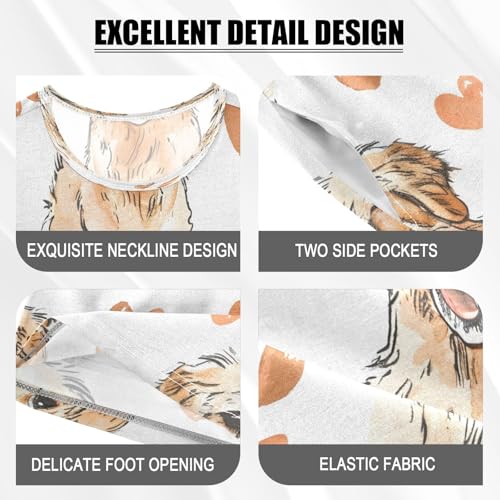 senya Short Sleeve Pajamas Sets Summer Cotton Sleepwear Puppy and Heart4