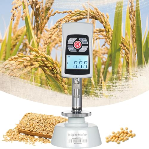 YXFAZPP Digitales Getreidehärteprüfgerät, Getreide-Durometer mit 3 Messmodi, 2 Einheitenumschaltung, Genauigkeit: ±2%, für Weizen, Reis, Sojabohnen, maximaler Belastungswert 20KG/196N
