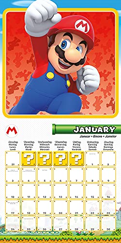 Kalender 2022 Nintendo Super Mario - Wandkalender 12 Maanden - Maandkalender 2022 - Image 3