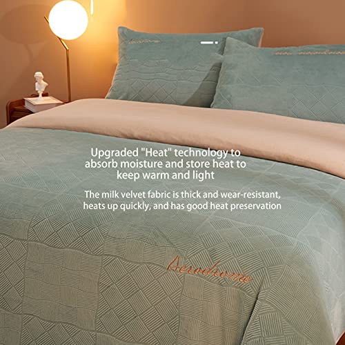 Dious Zipper Ties Duvet Cover Set,Milk Velvet Fabric Bedding Set,For Children Teens Adults Queen Bedding,Full/Queen #TOP3