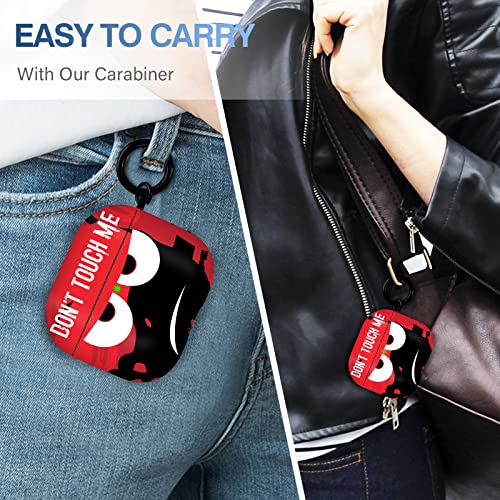 Image of for Airpods 3 Case 2021, Don't Touch Me for Airpods Cover with Keychain Soft Cute Shockproof Cover for Women Men Compatible with for Airpods 3 Charging Case,red