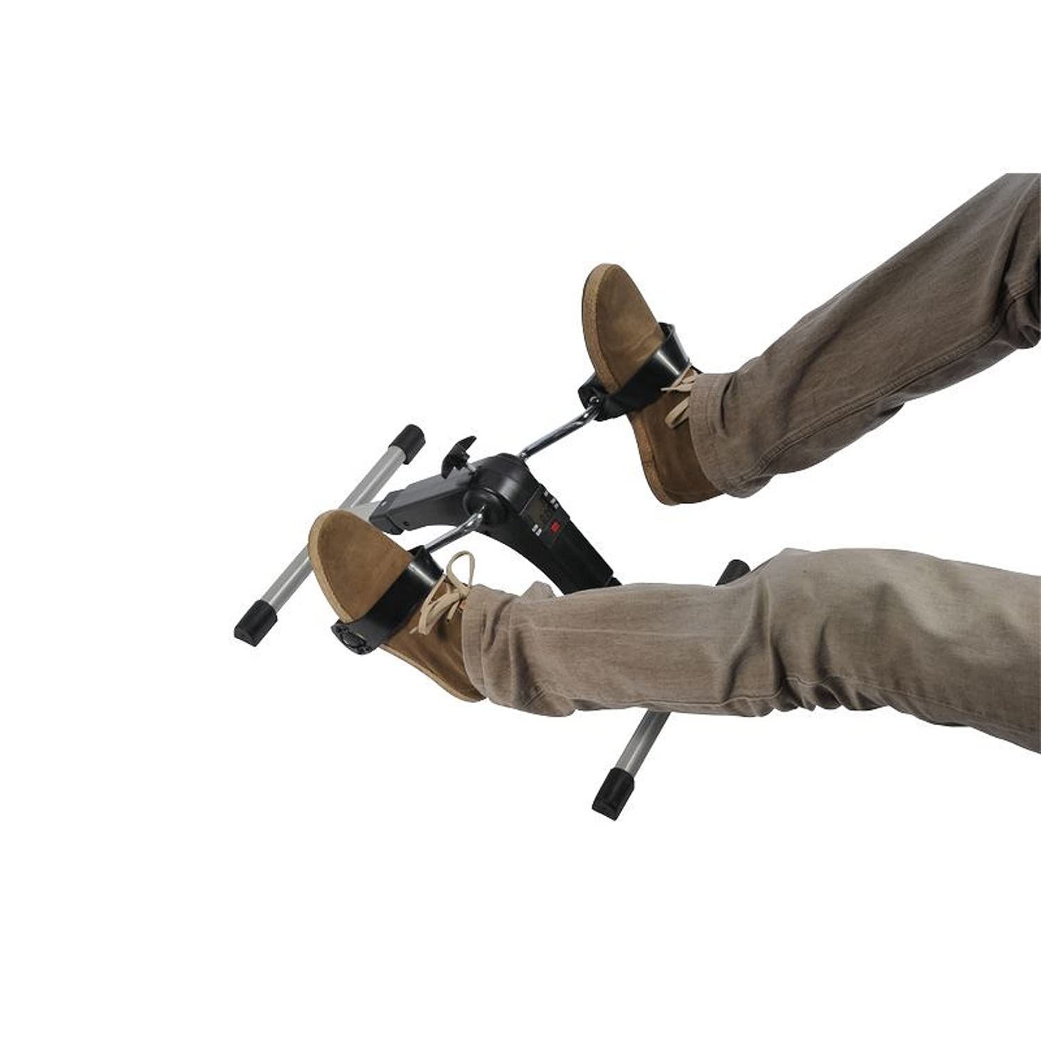 Pedaliera da appartamento, con display LCD, compatta e pieghevole, per allenamento muscolare, resistenza regolabile, esercizi per braccia e gambe, dispositivo adulto